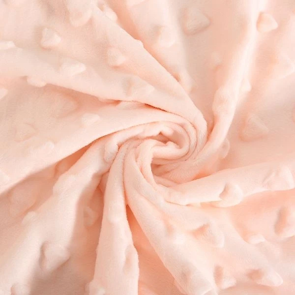heart embossed minky fabric
