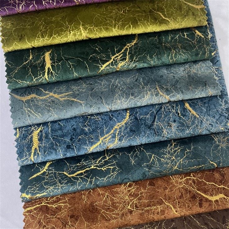 Print Foil Velvet Sofa Fabric