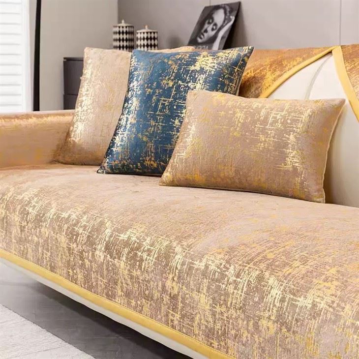 Velvet Fabric Sofa Hot Stamping
